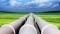 Pipeline that stretches to the horizon.