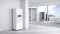 The picture shows a Viessmann hybrid heating solution.