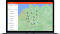 The picture shows the map view of ViGuide with customers' systems to aid route planning.