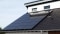 The picture shows a photovoltaic system on the roof for power generation, for example to run a heating system.