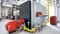 The picture shows the 1950 kW Vitoplex 300 peak load boiler in the logistics centre of Kiesel GmbH.