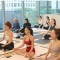 Image of the participants doing hot yoga at EcoCharm Hot Yoga event.