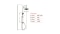 This is an image of the dimensions of the rainshower in the Vitowell easy Rainshower Premium Set.
